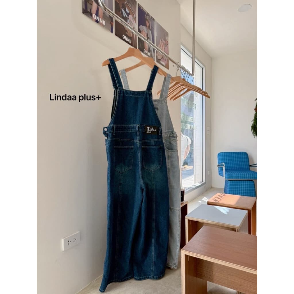 LindaaPlus-- เอี้ยมยีนส์ทรงเบสิค มินิมอลสุดๆ กางเกงเป็นทรงขากระบอกใหญ่พิเศษ buggy jeans รูปที่ 8