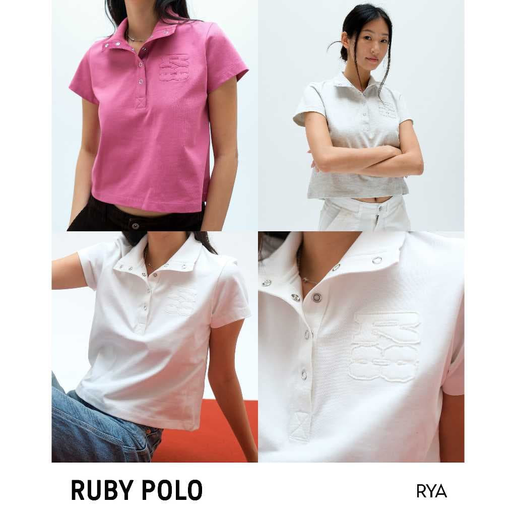 RYA RUBY POLO เสื้อโปโล คอปก คอตั้ง คอปีน ทรงพอดีตัว รูปที่ 1