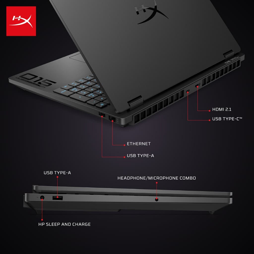 HyperX OMEN | AMD Ryzen 5 240 | RTX 5050 | 16GB/1TB | 15.3" 2K 165Hz | Win11+MS24 | 2Yrs |15-gb0039AX รูปที่ 4