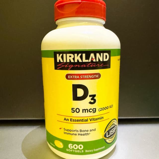 Exp.06/2028Kirkland Extra Strength D3 50 mcg 600 Softgels รูปที่ 1