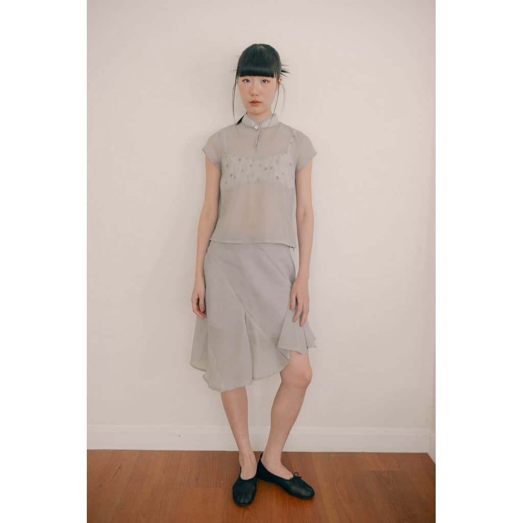 Hansel skirt - Highestjump กระโปรงจีบเฉียงซับใน แนะนำ รูปที่ 4
