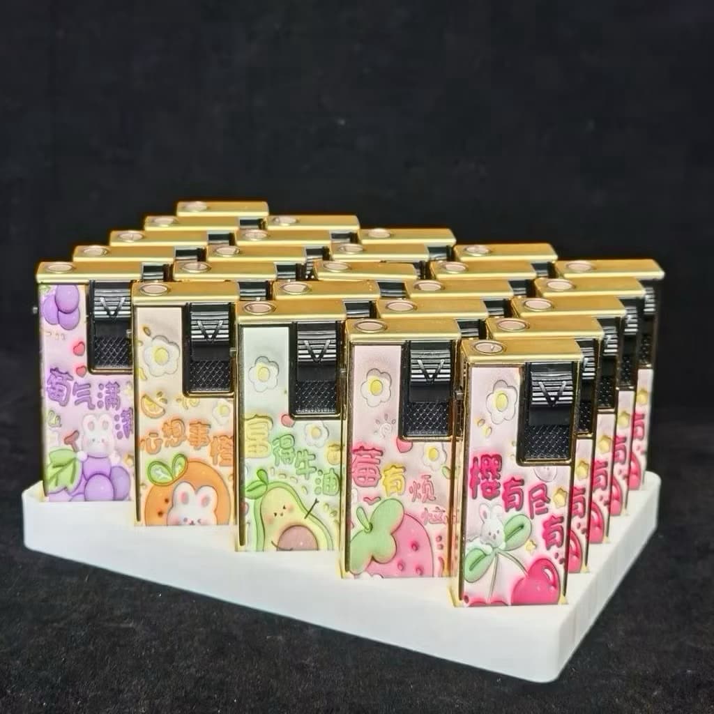 lighter ไฟฟู่ ลายใหม่ 25-50ชิ้น เติมแก๊สสได้ปรับได้ รูปที่ 9