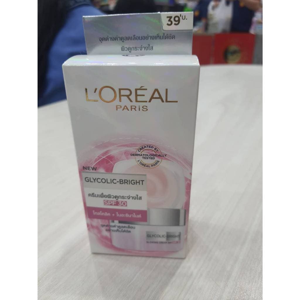 Loreal ลอรีอัล ปารีส ไกลโคลิค - ไบร์ทเดย์ครีม แบบซอง ขนาด 7 มล. รูปที่ 1