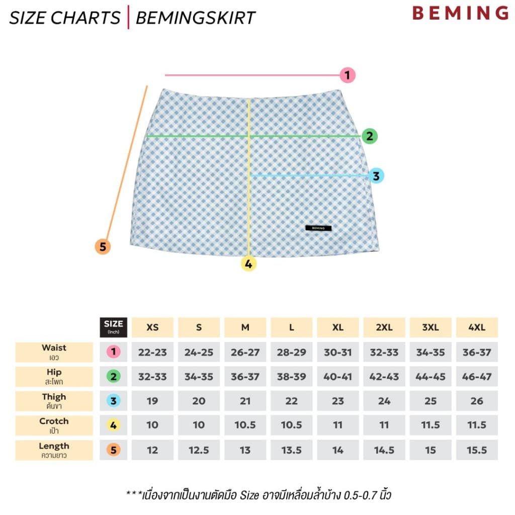 Bemingskirt081 -Check Mini Skirt – กระโปรงลายตารางที่ใส่ง่ายและใช้ได้ทุกวัน รูปที่ 2