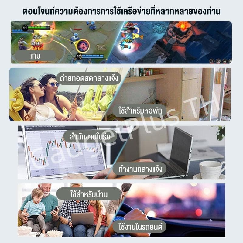 Pocket WiFi 4G/5G ไวไฟพกพา ใส่ซิม รองรับทุกซิม โมบายไวไฟ Router SIM เราเตอร์ใส่ซิม พ็อกเก็ตไวไฟ COD รูปที่ 5