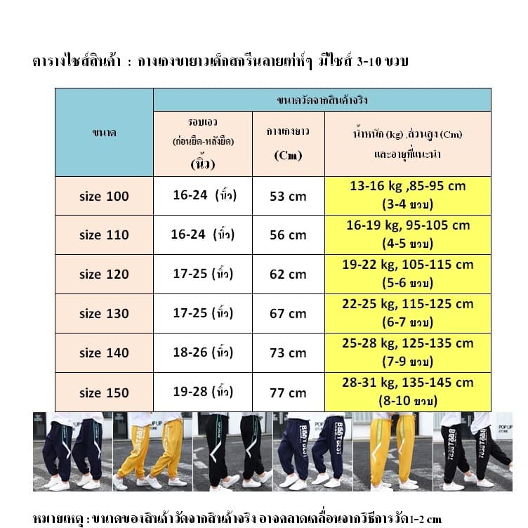 ส่งจากไทยกางเกงขายาวลําลองเด็ก CK009 สไตล์เกาหลี รูปที่ 9