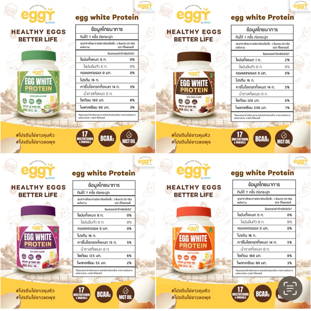 ของแท้ EGGY PROTEIN by MANA โปรตีนไข่ขาว สนยุกต์ ทานง่ายรสชาติดี ส่งตรงจากบริษัท รูปที่ 4