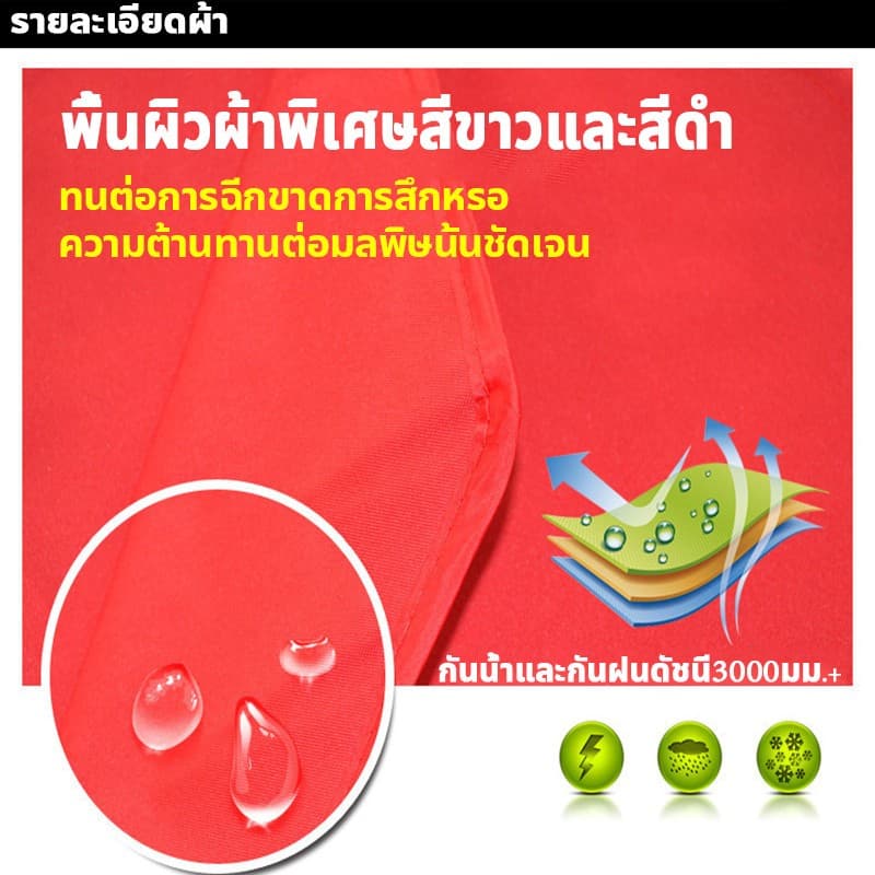 หนากว่า 20 เท่าเต้นท์จอดรถ ผ้าเต้นท์ กันลมและมั่นคง เต๊นจอดรถ พกพาสะดวก เต้นตลาดนัด เต๊นผ้าใบ เต็นท์พับ รูปที่ 9