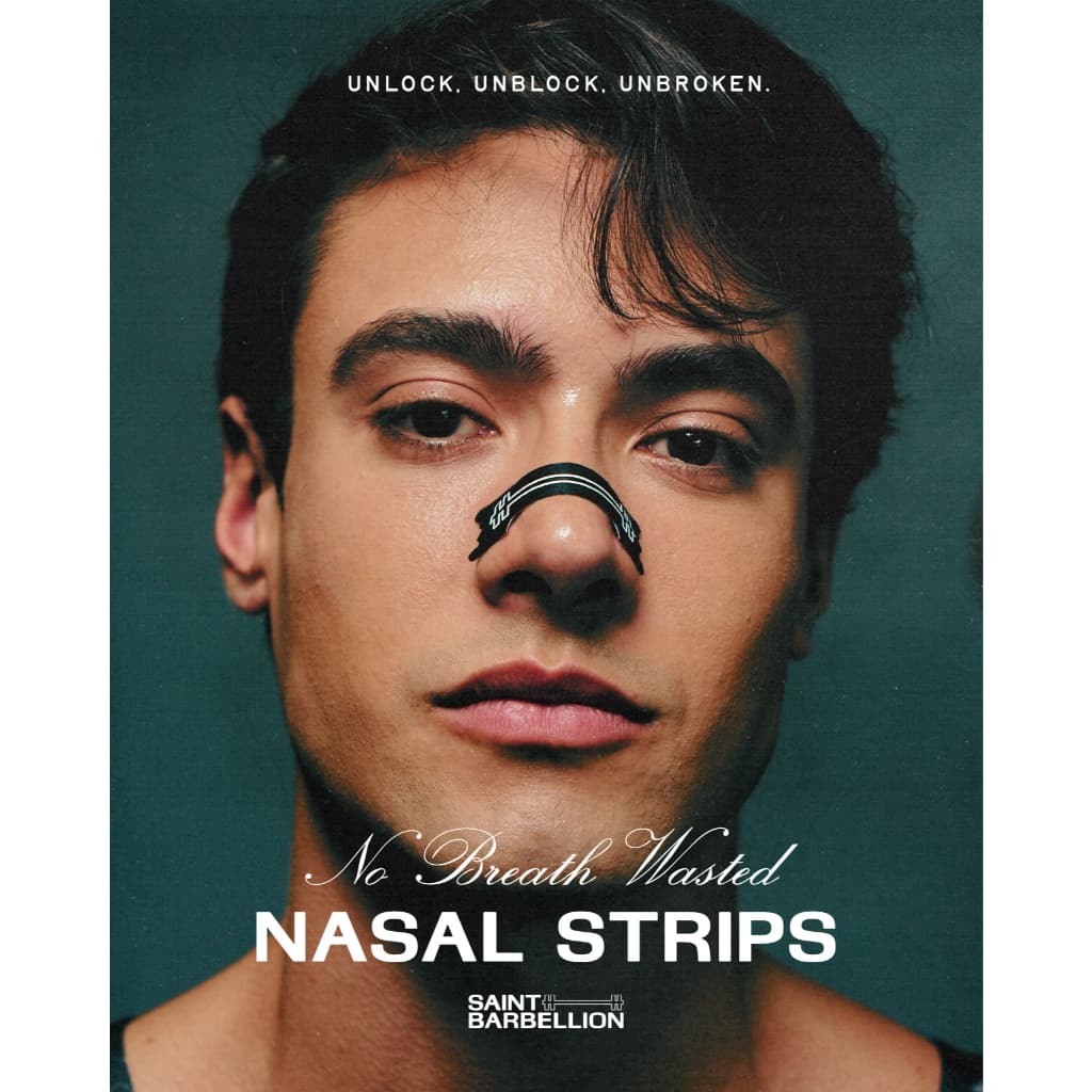 Saint Barbellion - Nasal Strip แผ่นแปะจมูก - No Breath Wasted ช่วยให้หายใจคล่องขึ้นระหว่างการออกกำลังกาย 20 ชิ้น รูปที่ 1