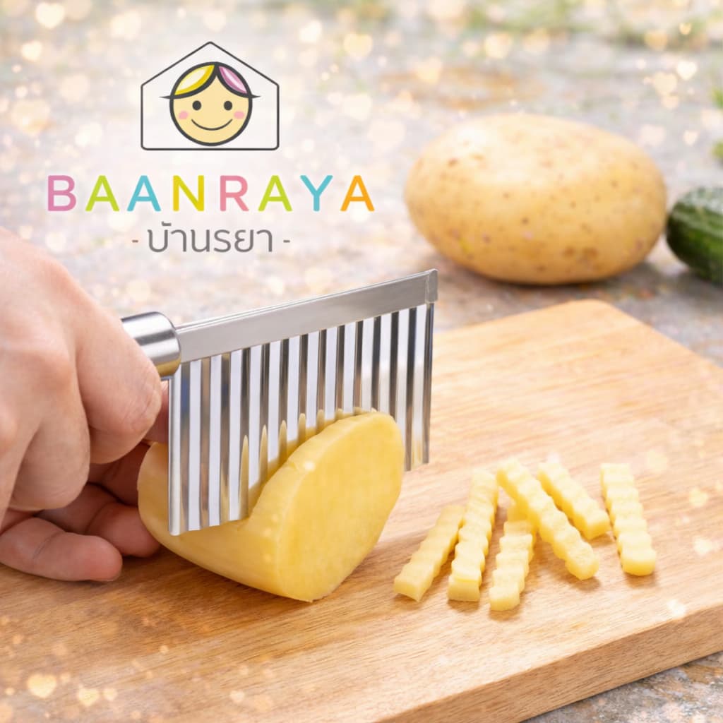 ที่หั่นผักผลไม้ ฟันหยัก หั่นลายน่ารัก อุปกรณ์เตรียมอาหารเด็ก ใช้งานง่าย Baan Raya รูปที่ 5