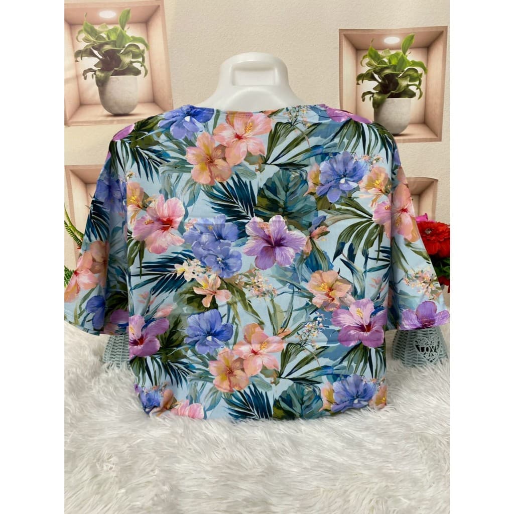 เสื้อสปัน เสื้อสาวอวบ ไซส์ใหญ่ เสื้อสงกรานต์ รับหน้าร้อน ผ้านิ่มใส่สบาย รุ่น1014 รูปที่ 3