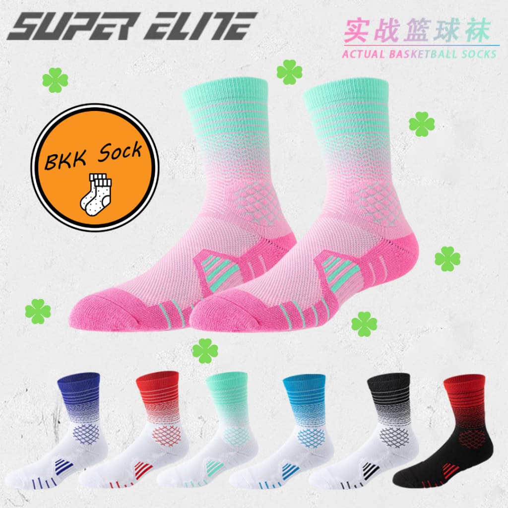 ถุงเท้า Super Elite >>>> เหมาะสำหรับใส่ออกกำลังกาย เล่นกีฬา แบบใหม่ มีให้เลือก7สี | CW รูปที่ 1