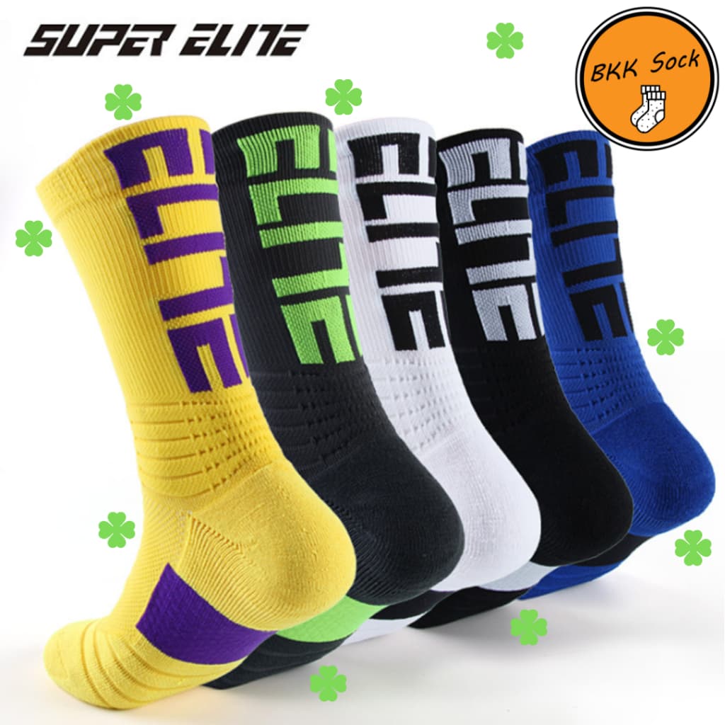 ถุงเท้าSuper Elite >>> ELITE เหมาะสำหรับใส่ออกกำลังกาย - เล่นกีฬา หนานุ่ม ใส่สบาย มีให้เลือก 5สี | E รูปที่ 1