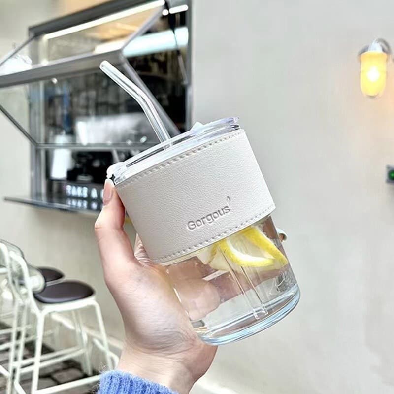 แก้วน้ำดื่ม ถ้วยกาแฟ การจัดส่งรวดเร็วแก้วทนความร้อน หลอดดื่ม แก้วกาแฟน้ำเย็น แก้ว รูปที่ 6