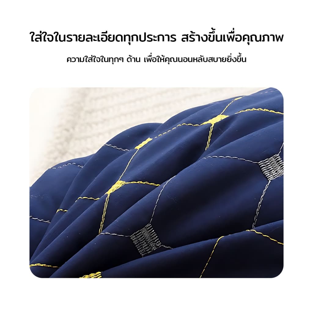 หมอนเมมโมรี่โฟมแท้ เกรดพรีเมียม นุ่มเด้ง ยุบตัวช้า โอบกระชับสรีระ นอนนานไม่ยุบตัว หลับลึกถึงเช้า ป้องกันไรฝุ่น 100% รูปที่ 4