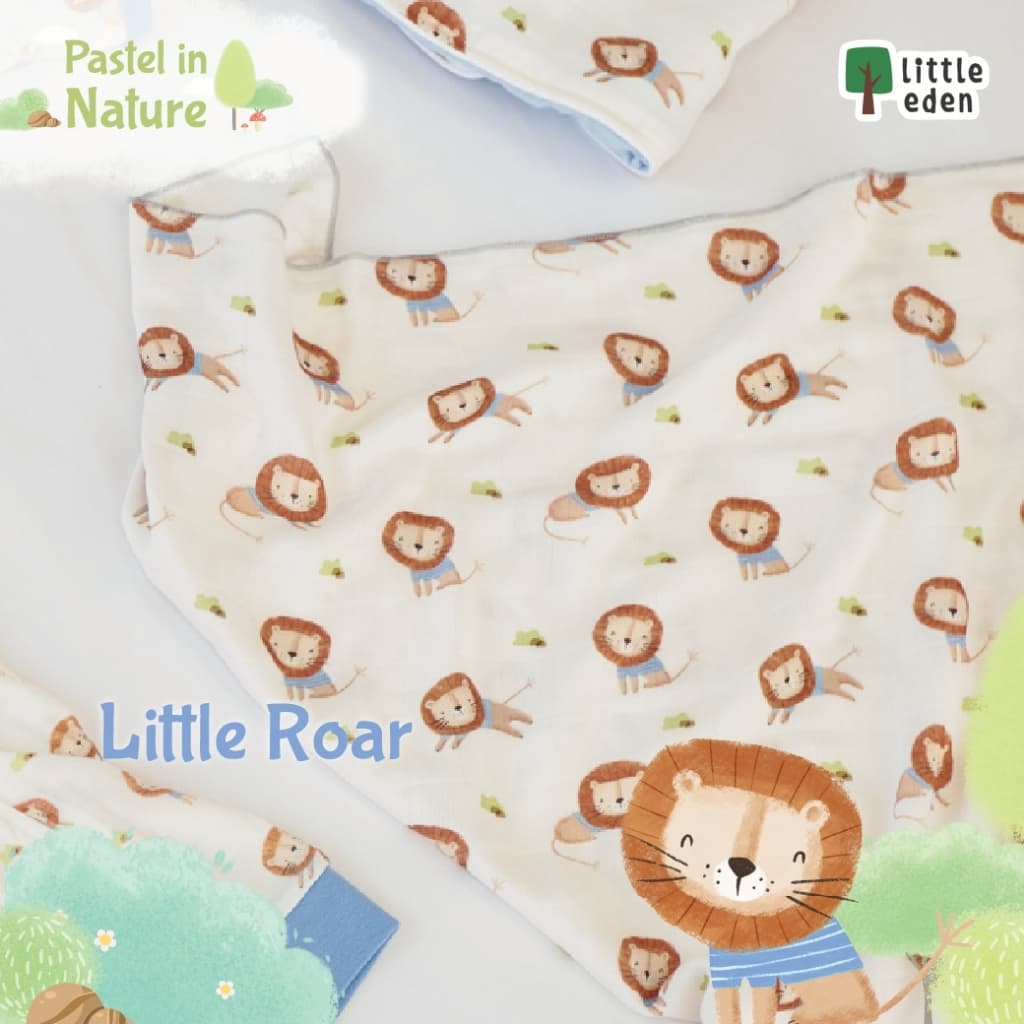 ใหม่! Little Eden - ผ้าอ้อมห่อตัวใยไผ่ 100% 40X40 นิ้ว รูปที่ 7