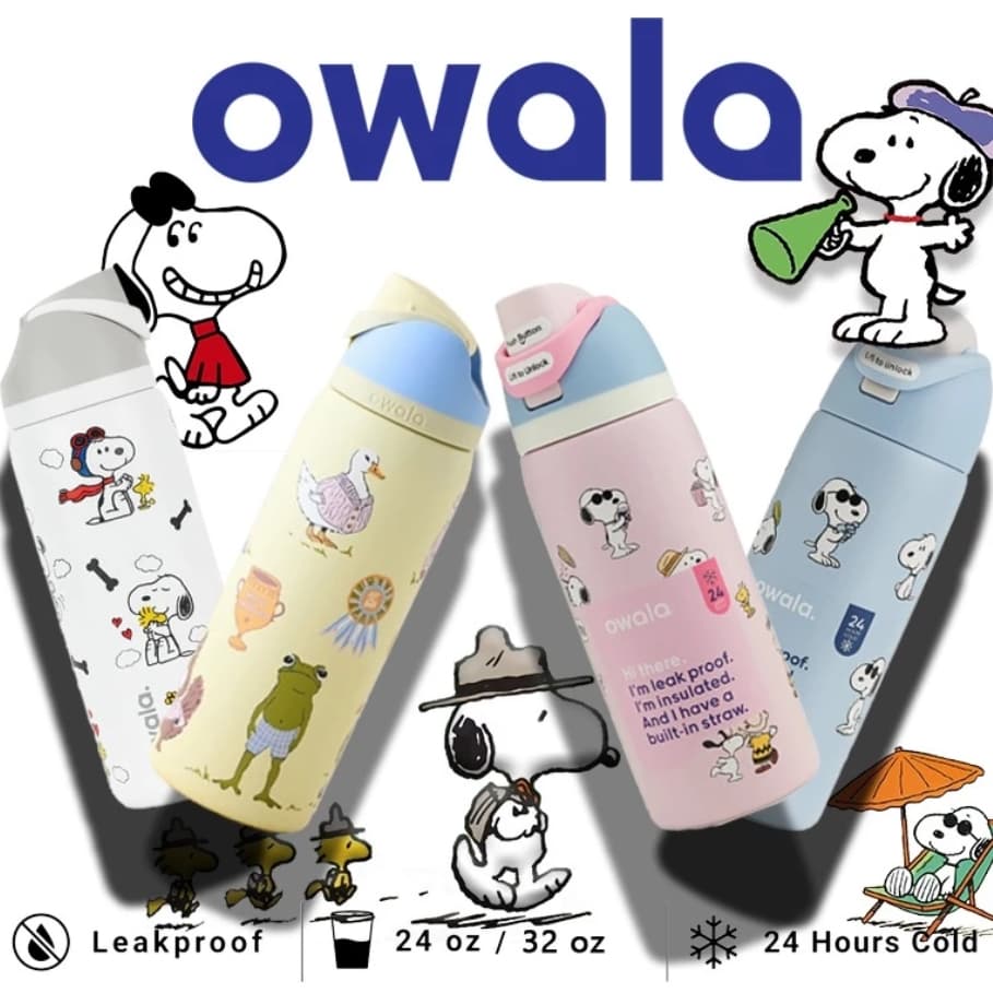 ขวดน้ำเก็บอุณหภูมิ Owala FreeSip สแตนเลส304 24oz /32oz เก็บเย็นยาวนาน ดีไซน์ฝาปิดแน่น ไม่หกไม่ซึม รูปที่ 6