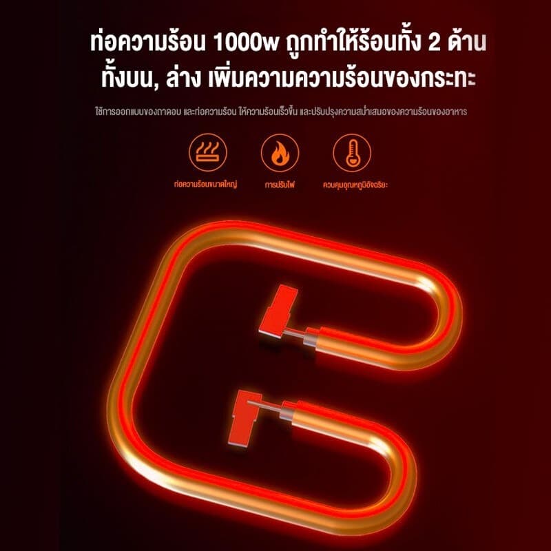 ksrain 1000W เครื่องทำโคนไอศครีม เครื่องทำแป้งโรตี แพนเค้ก อเนกประสงค์ สำหรับครัวเรือน เครื่องทำอาหารเช้า รูปที่ 5