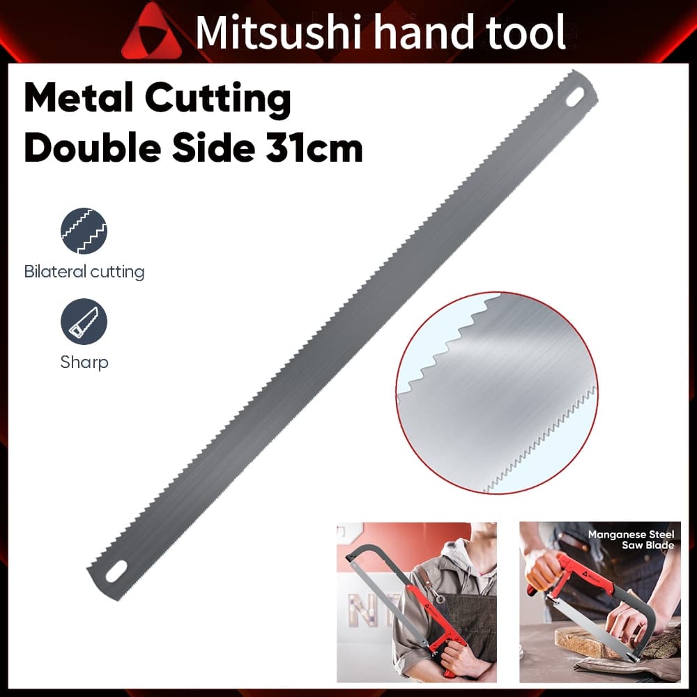 Mitsushiใบเลื่อยตัดเหล็ก ใบเลื่อยตัดโลหะแบบสองด้าน 31 ซม. ใบเลื่อยตัดโลหะความเร็วสูง รูปที่ 1
