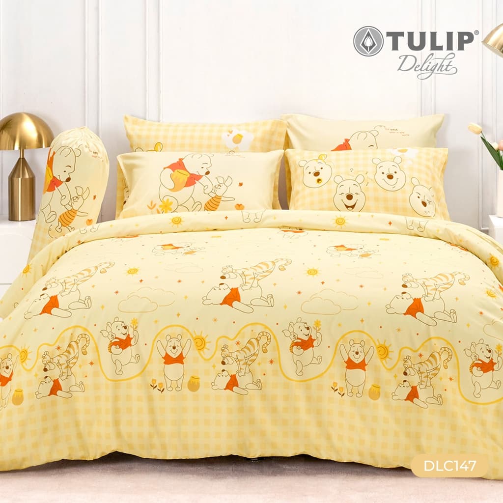 TULIP Delight ชุดผ้าปูที่นอน หมีพู ลิขสิทธิ์แท้ดิสนีย์ Disney Winnie The Pooh DLC147 ผ้าห่ม ผ้านวม ผ้าปูที่นอน รูปที่ 2