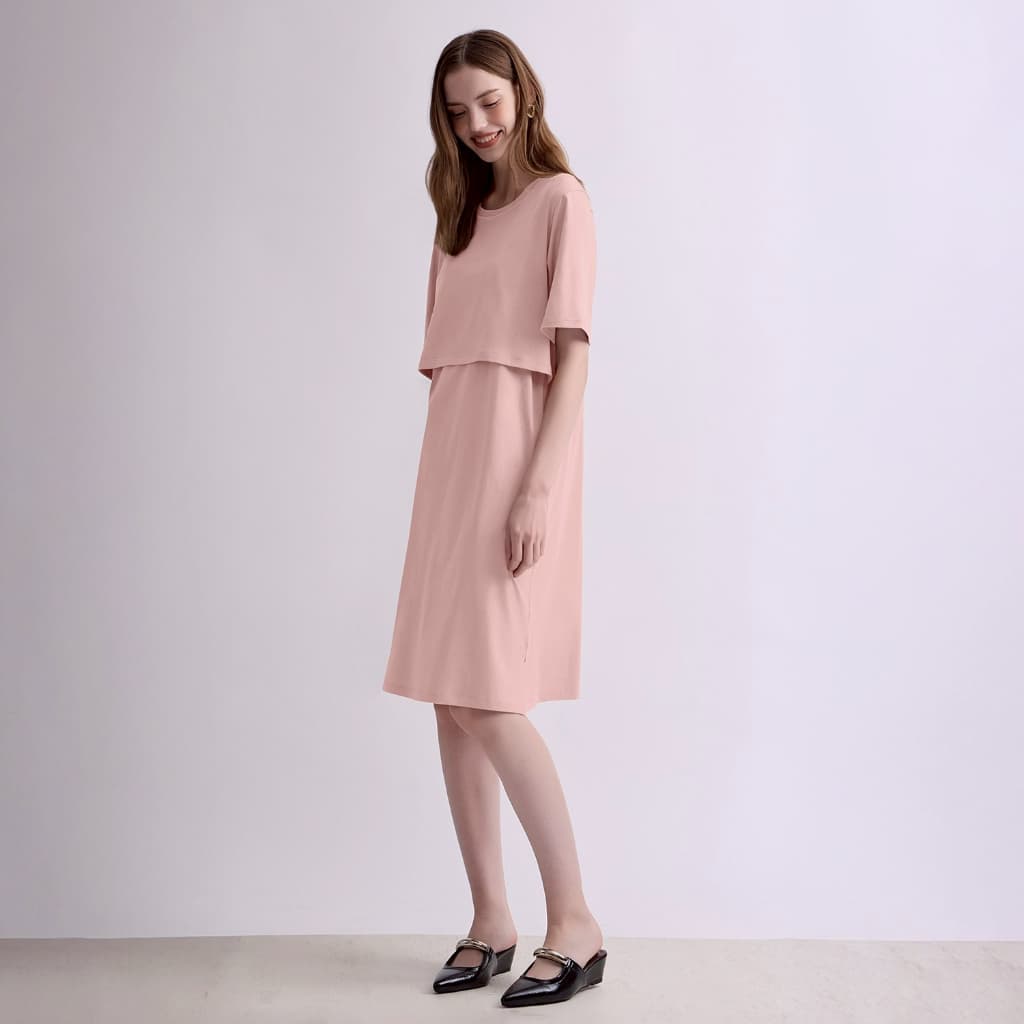 Nitan เดรสให้นม ชุดคลุมท้อง รุ่น Sunrose Maternity and Nursing Dress รูปที่ 6