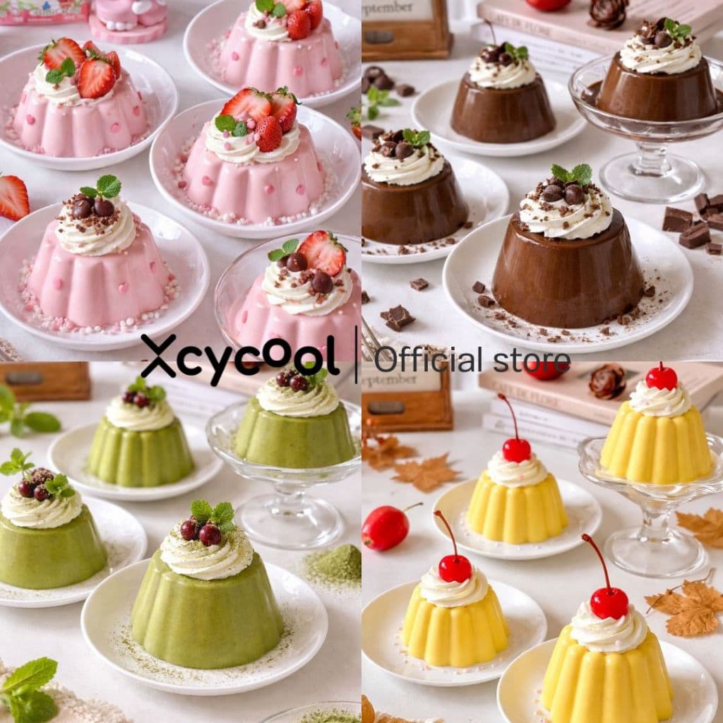 XcyQ ผงพุดดิ้ง มีฮาลาล 60กรัม Pudding powder ผงสำเร็จรูป พุดดิ้ง เต้าฮวย มี 5 รสชาติ มัทฉะ นม ช็อกโกแลต สตอเบอร์รี่ ไข่ รูปที่ 8