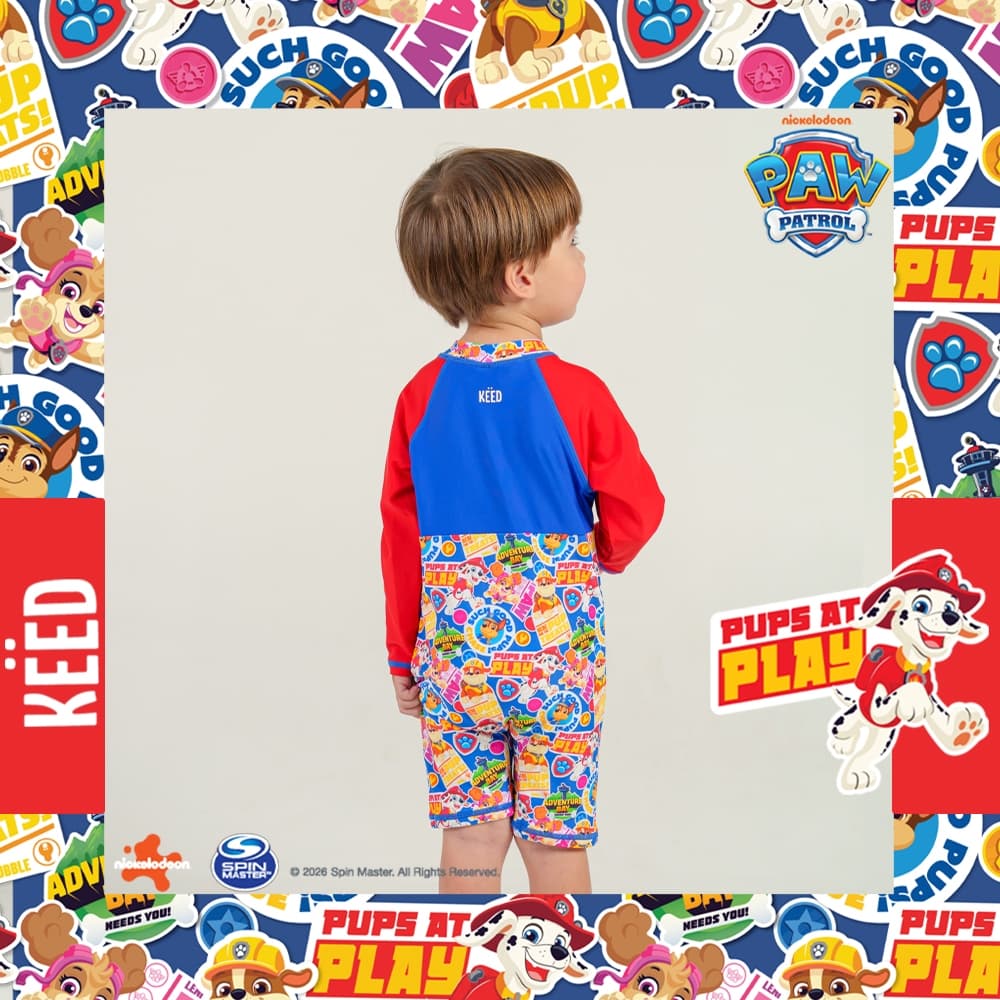 NEW KEED X Paw Patrol Collection ชุดว่ายน้ำเด็กผู้ชาย สีแดงน้ำเงิน กัน UV50+ รูปที่ 7