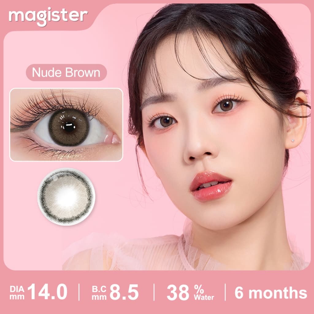 Magister & Realcon Contact Lens 14MM คอนแทคเลนส์ Rose Lens Brown / Brown / Gray ขนาดมินิ คอนเทคเลนส์สายตาสั้น รูปที่ 3