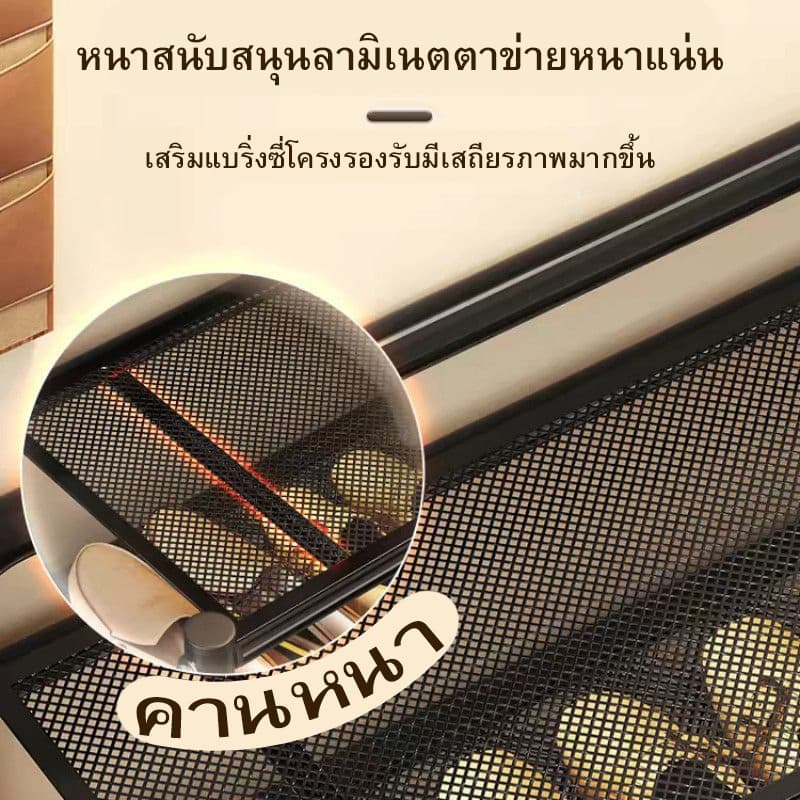 ชั้นวางรองเท้าแบบพับเก็บได้ ชั้นวางรองเท้า 2/6ชั้น ชั้น ชั้นวางอเนกประสงค์ ประหยัดพื้นที่ รูปที่ 3