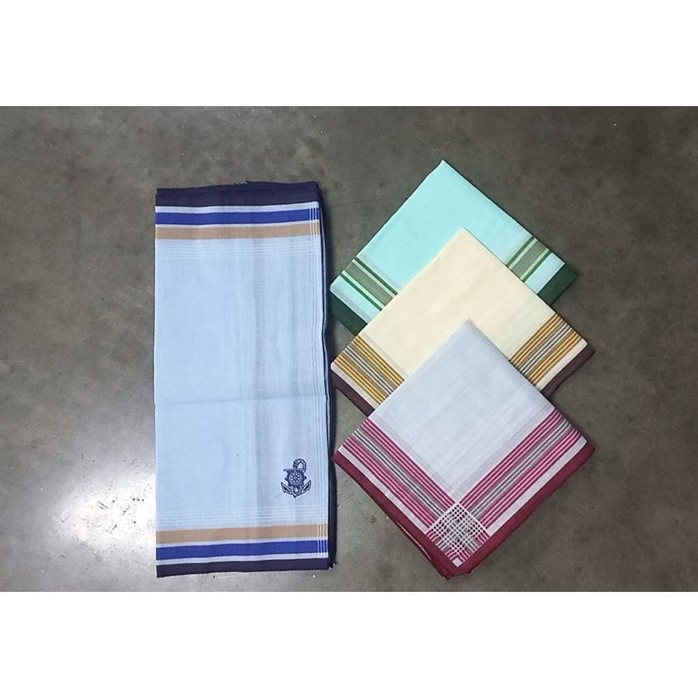 ผ้าเช็ดหน้า ผ้าเช็ดหน้าผู้ชาย ผ้าเช็ดเนื้อผ้าฝ้าย ขนาด 13x13นิ้ว จำนวน 12 ผืน รูปที่ 2