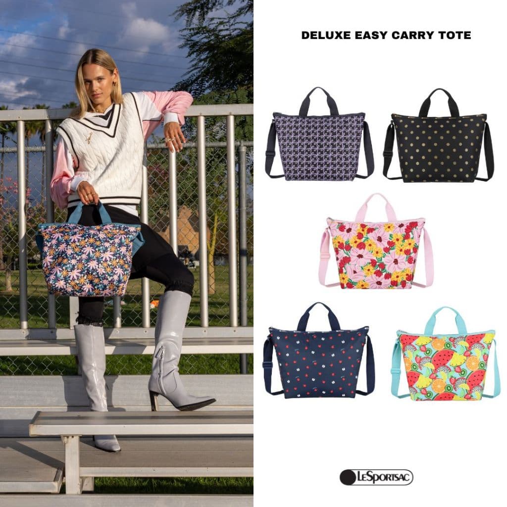 Lesportsac Deluxe Easy Carry Tote Crossbody Bag กระเป๋าสะพายข้างพาดลำตัว Style 4360 รูปที่ 1
