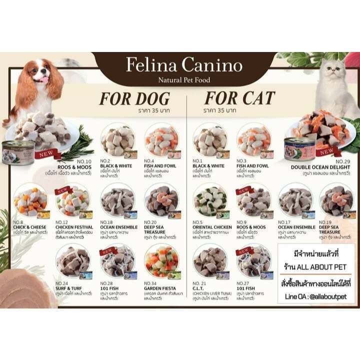 Felina Canino Premium Cat food อาหารเปียกแมว ขนาด70g รูปที่ 5