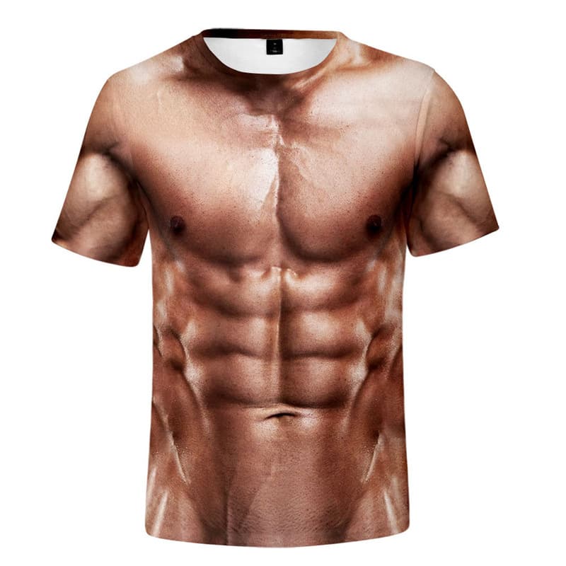 ! เสื้อยืดแขนสั้นผู้ชายลายกราฟฟิก 3D โดดเด่น ทันสมัยและสวมใส่สบายทุกวัน รูปที่ 7