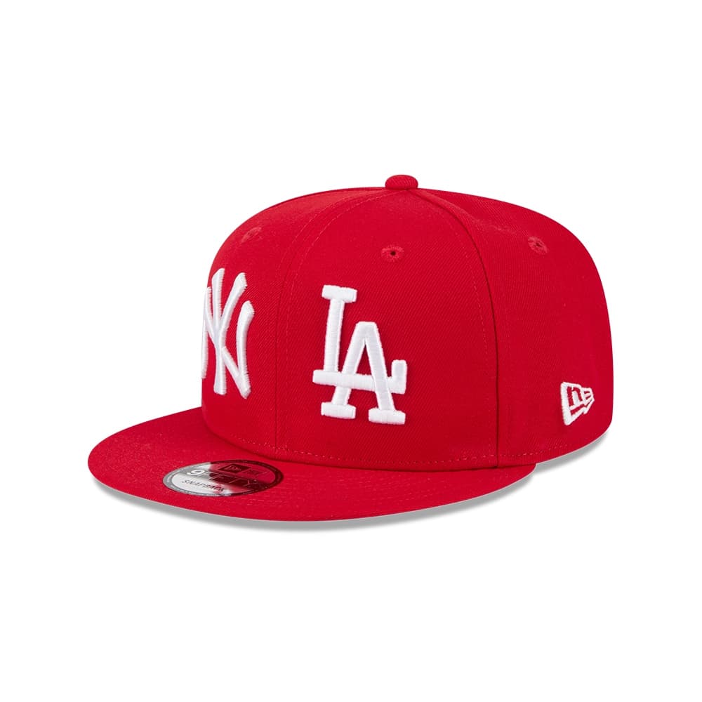 New Era หมวกรุ่น NEW YORK YANKEES & LOS ANGELES DODGERS MLB TWO TEAM SCARLET 9FIFTY CAP รูปที่ 1
