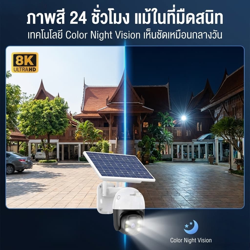 TP-LINK กล้องวงจรปิดพลังงานแสงอาทิตย์ WiFi 4K กันน้ำ กันฝน ตรวจจับมนุษย์ 360° ไม่ต้องเสียค่าไฟ Outdoor CCTV รูปที่ 5