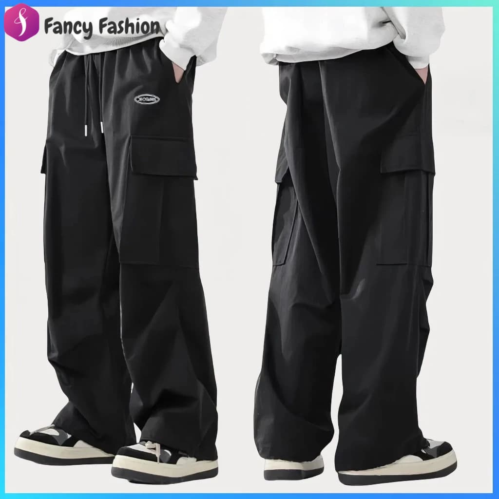 Fancy Fashion กางเกงคาร์โก้ขายาวลําลอง กางเกงคาร์โก้ขากว้างผู้ชาย กางเกงทรงตรงทรงหลวมลำลองอินเทรนด์ใหม่ รูปที่ 6