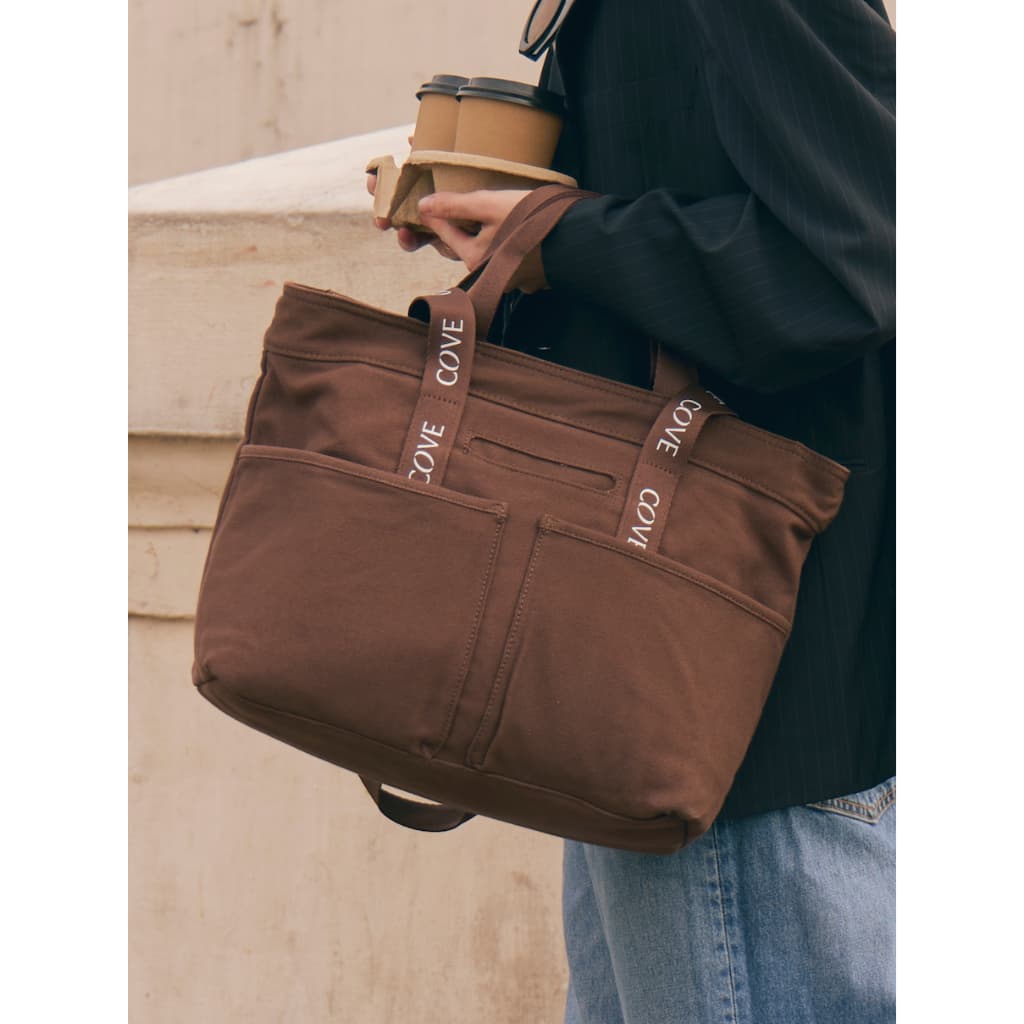 COVE Daytrip Canvas Tote กระเป๋าใส่โน๊ตบุ๊ค / Laptop 15 นิ้ว กระเป๋าสะพายไหล่ ผ้าแคนวาส น้ำหนักเบา รูปที่ 4
