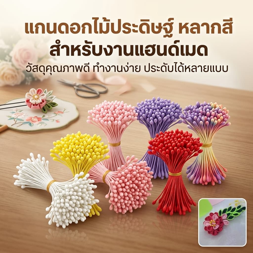 "จัดส่งภายใน 24 ชั่วโมงในกรุงเทพฯ"เกสรดอกไม้ประดิษฐ์150ชิ้นDIY ความยาว 5CM รูปที่ 1