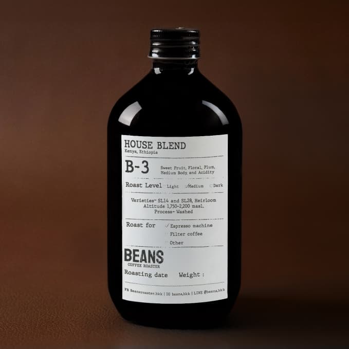 BEANS Coffee Roaster | B-3 House Blend เมล็ดกาแฟคั่วกลาง ขนาด 180 g. รูปที่ 1