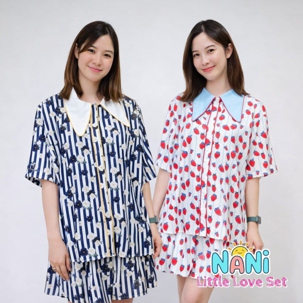 NANi Little Love Set ชุดแม่ลูก เซ็ตแม่ลูก ชุดคู่ เสื้อ+กระโปรง ลุคเกาหลี น่ารัก ใส่สบาย ถ่ายรูปสวย รูปที่ 5