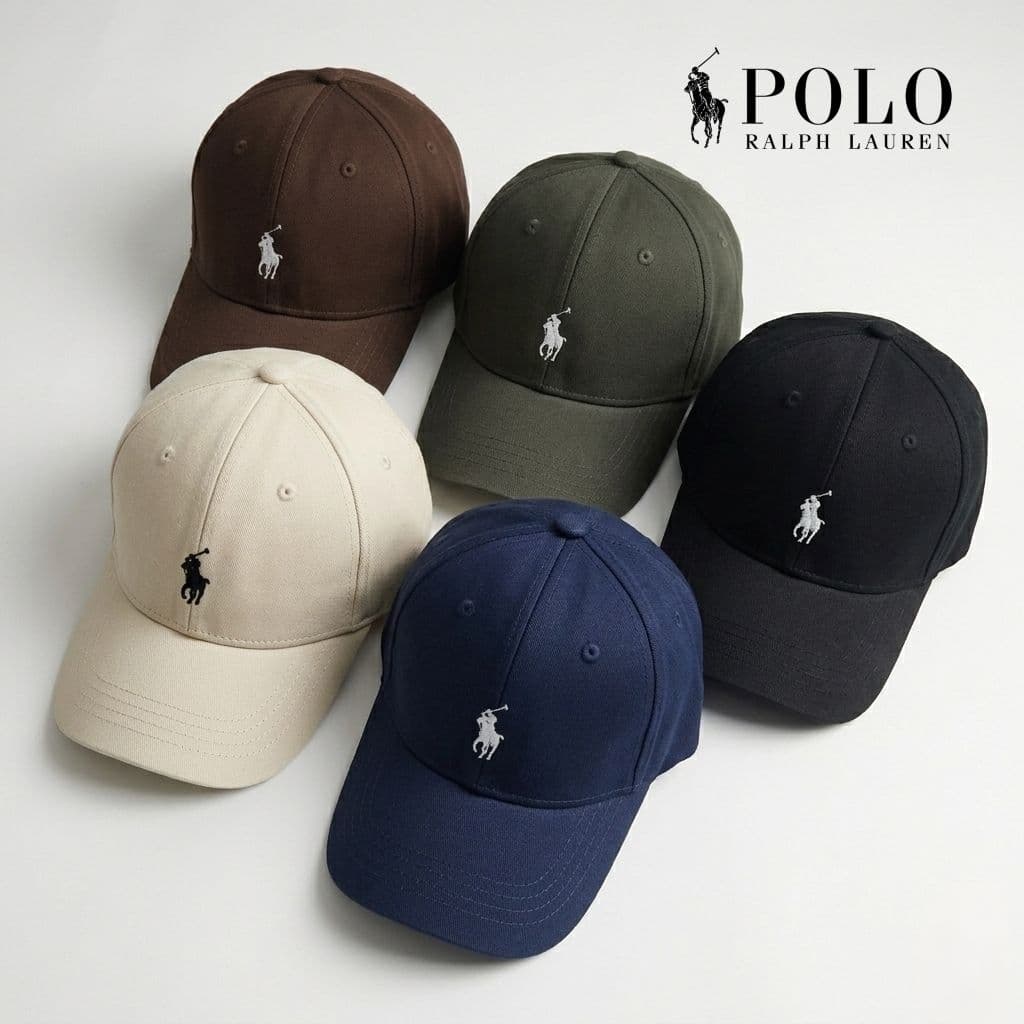 หมวกโปโล Polo 100% ผู้ชาย/ผู้หญิง ทรงเบสบอล ปรับสายด้านหลัง รูปที่ 9