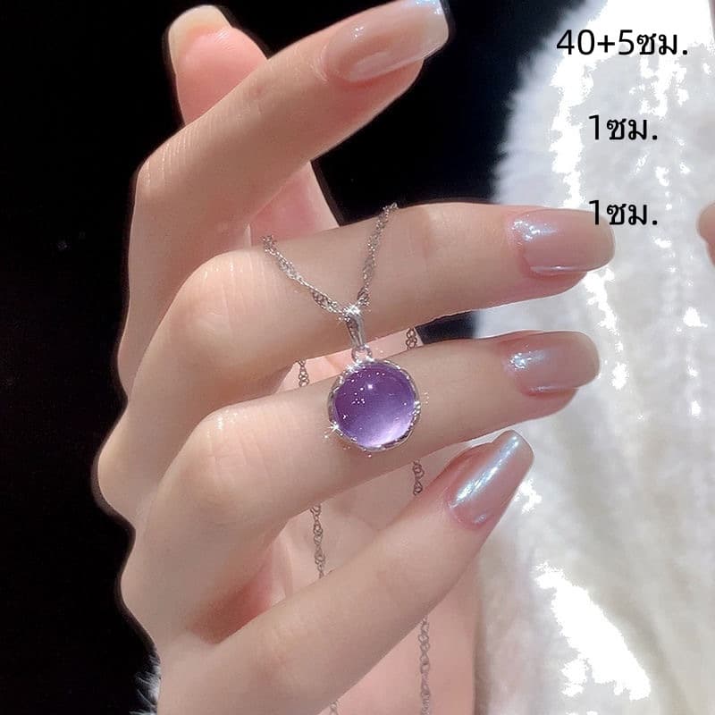 สร้อยคอจี้หิน มินิมอล สร้อยคอโซ่จี้หัวใจสไตล์เกาหลีสําหรับผู้หญิง ของขวัญสำหรับเด็กผู้หญิง รูปที่ 5