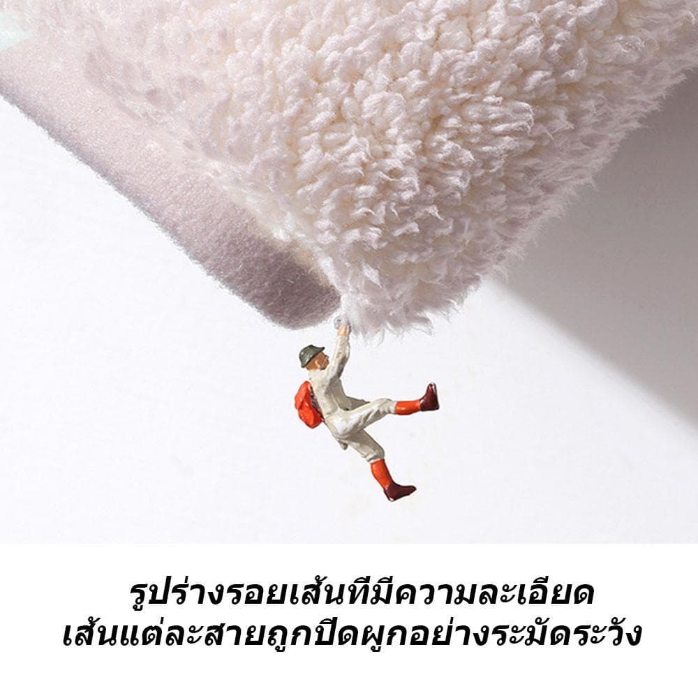 พรมปูพื้นขนปุย เช็ดเท้าดูดน้ำ กันลื่น ขนาด 40x60 ซม. ใช้ได้ทั้งห้องน้ำและห้องครัว สไตล์มินิมอล สวยงาม ใช้งานได้จริง รูปที่ 5