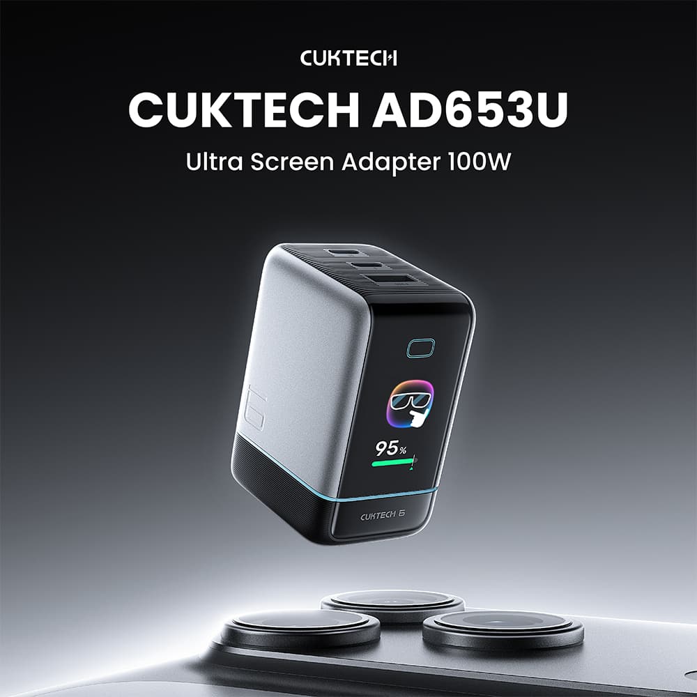 CUKTECH AD653U หัวชาร์จมีจอ 65W ชาร์จเร็ว PD 3.2 , QC 3.0 , MiPPS , PPS , UFCS -2Y รูปที่ 3