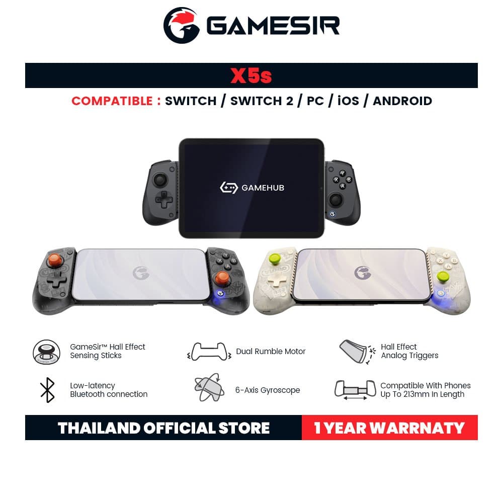 GameSir X5s Wireless Mobile Game Controller จอยเกมมือถือไร้สาย รองรับ Switch, Switch 2, Android, iOS รูปที่ 1