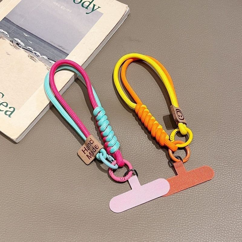 สายคล้องโทรศัพท์ คล้องคอ/สะพายคลอสบอดี้ ยาว 20 ซม. สีสันสดใส พกพามือถือได้สะดวก น้ำหนักเบา เชือกสองชั้น รูปที่ 5