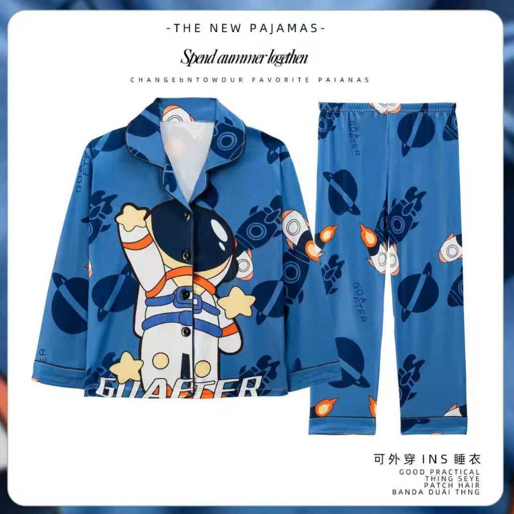 ชุดนอนเด็กผู้ชาย เสื้อผ้าของเด็กชาย นักบินอวกาศ สไปเดอร์แมน ลายการ์ตูนยอดนิยม ผ้าคุณภาพสูง รูปที่ 7
