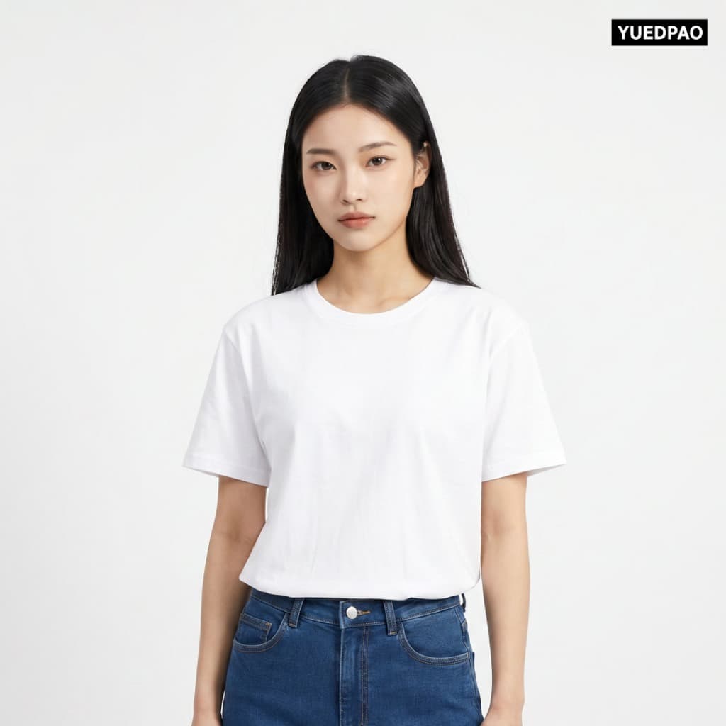 Yuedpao Ultrasoft Non-Iron - Round Neck สี White เสื้อยืดคอกลม สีขาว ผ้านุ่ม ใส่สบาย ไม่ย้วย ยับยาก ไม่ต้องรีด รูปที่ 7