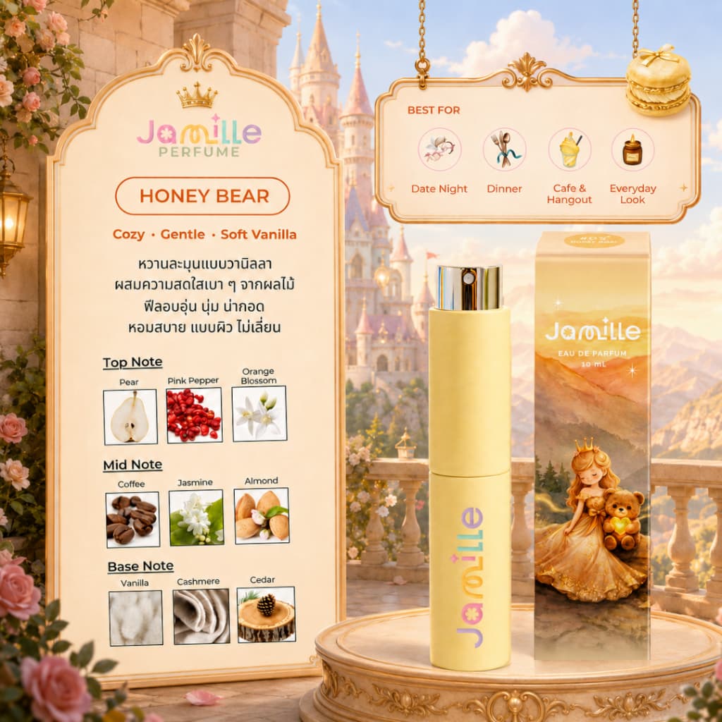 Jamille Perfume | น้ำหอมพกพา 5 กลิ่น หอมนาน 6-8 ชั่วโมง Eau De Parfum ขนาด 10ml สำหรับทุกโอกาสและลุคในชีวิตประ รูปที่ 7
