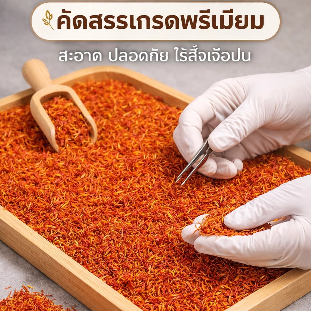 ดอกคำฝอย Safflower ธรรมชาติ 100% ชงดื่มเป็นชาได้ ไม่มีสารเจือปน Superfood สมุนไพรไทย 100g รูปที่ 8